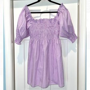 NWOT Hill House Athena Nap Dress in Lilac Gingham